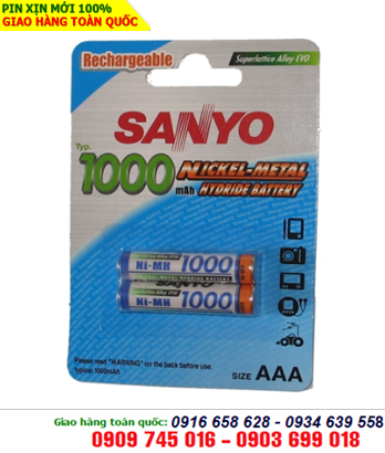 Sanyo HR-4U-2BP ; Pin sạc AAA 1.2v Sanyo HR-4U-2BP  AAA1000mAh  _Made in Japan | HẾT HÀNG 